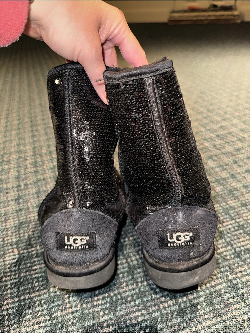UGG Classic Short Sequin Boot Black